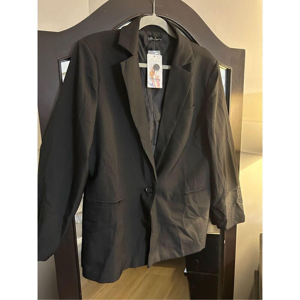 NEW Blazer Coat Jackets Lapel Pockets Career Outerwear XL